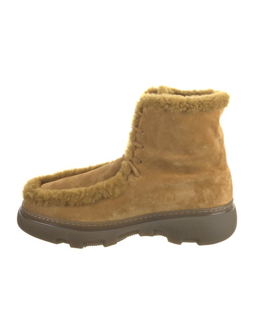 Burberry Suede Lace-Up Boots