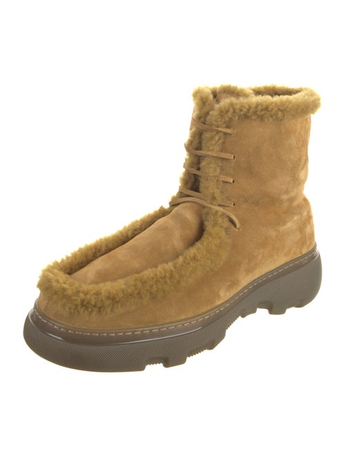 Burberry Suede Lace-Up Boots