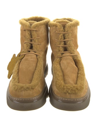 Burberry Suede Lace-Up Boots