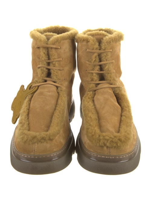 Burberry Suede Lace-Up Boots