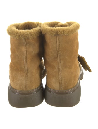 Burberry Suede Lace-Up Boots