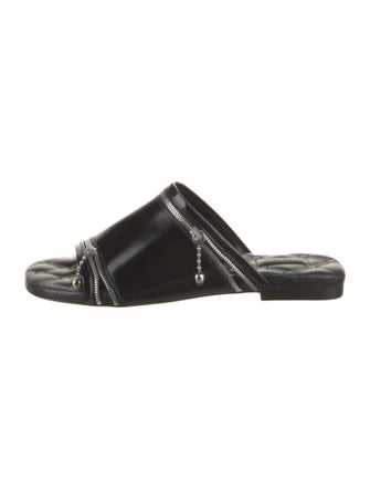 Burberry Leather Printed Slides