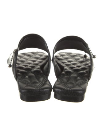 Burberry Leather Printed Slides