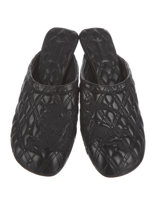 Burberry Leather Printed Mules