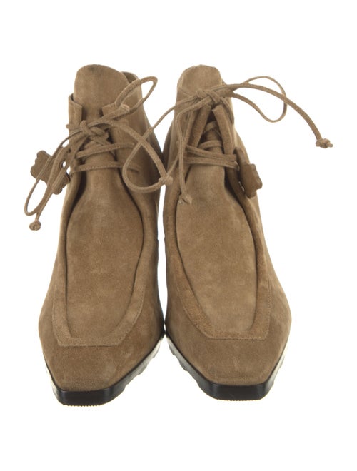 Burberry Suede Lace-Up Boots