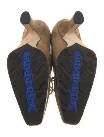 Burberry Suede Lace-Up Boots