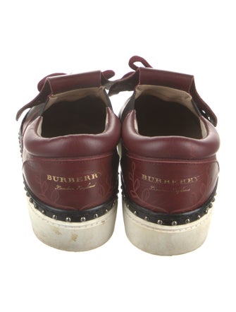 Burberry Nova Check Pattern Leather Sneakers