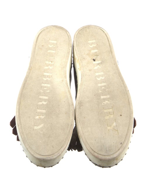 Burberry Nova Check Pattern Leather Sneakers