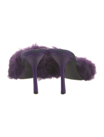 Burberry Faux Fur Slides