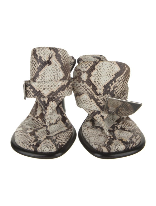 Burberry Snakeskin Animal Print Flip Flops