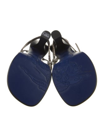 Burberry Snakeskin Animal Print Flip Flops