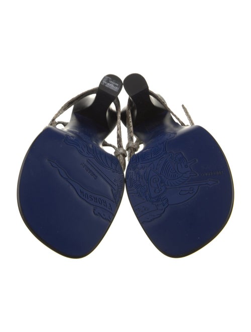 Burberry Snakeskin Animal Print Flip Flops