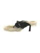 Burberry Velvet Leather Trim Embellishment Slides