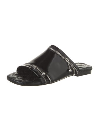 Burberry Leather Printed Slides