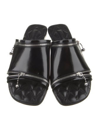 Burberry Leather Printed Slides