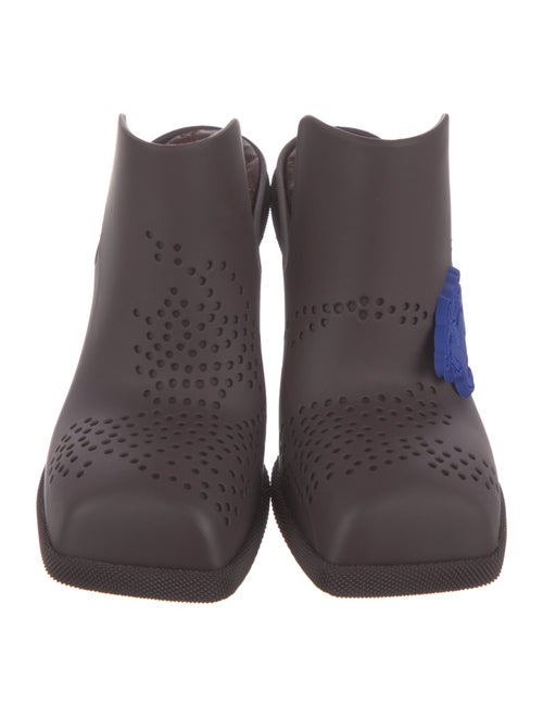 Burberry Rubber Cutout Accent Mules
