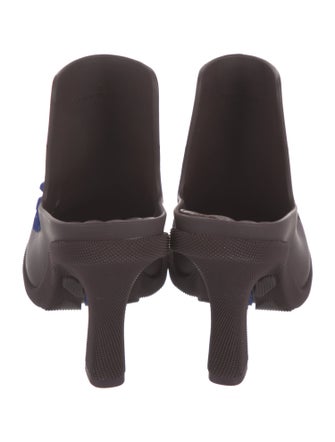 Burberry Rubber Cutout Accent Mules