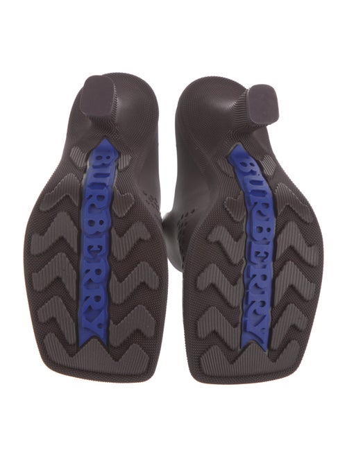 Burberry Rubber Cutout Accent Mules