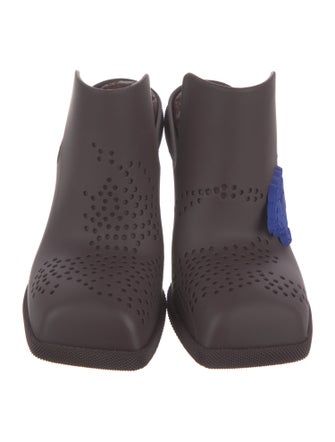 Burberry Rubber Cutout Accent Mules