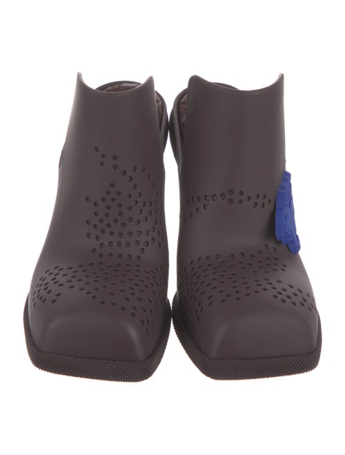 Burberry Rubber Cutout Accent Mules