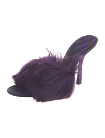 Burberry Faux Fur Slides