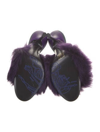 Burberry Faux Fur Slides