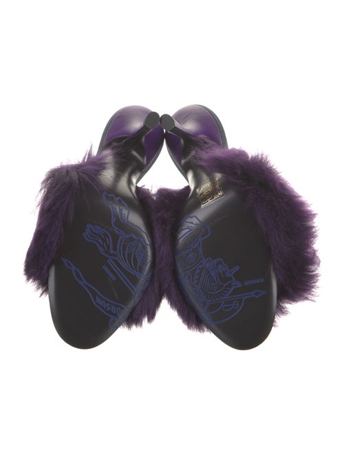 Burberry Faux Fur Slides