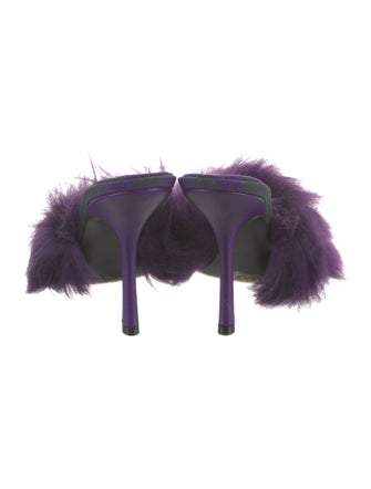Burberry Faux Fur Slides