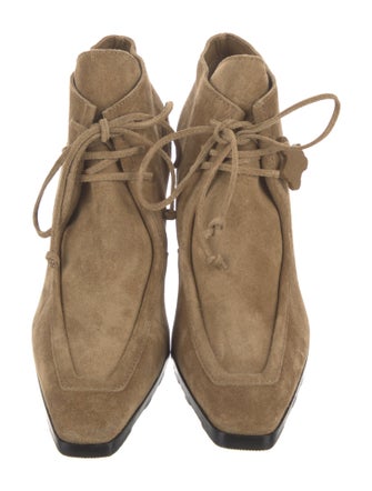 Burberry Suede Lace-Up Boots