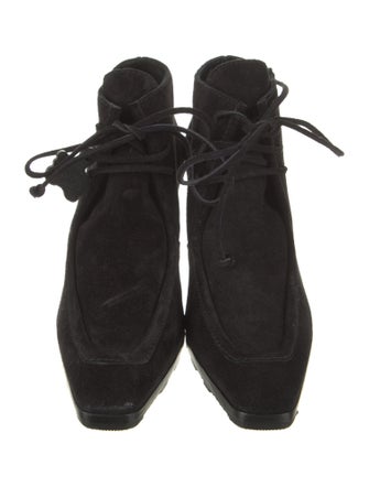 Burberry Suede Lace-Up Boots