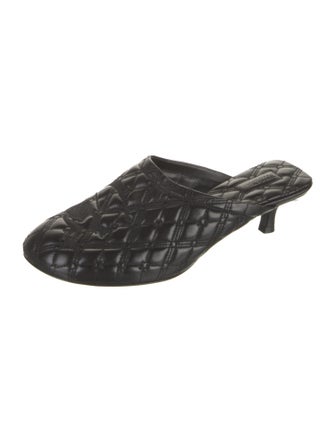 Burberry Leather Printed Mules