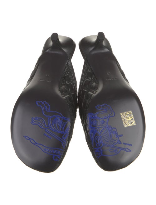 Burberry Leather Printed Mules