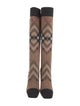 Burberry Plaid Print Sock Boots