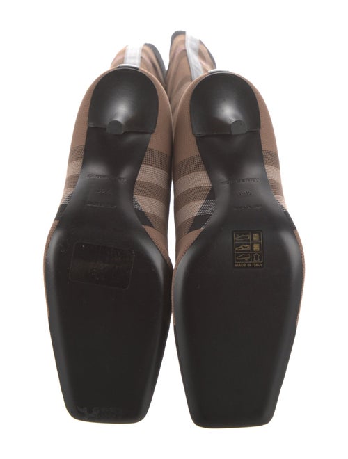 Burberry Plaid Print Sock Boots