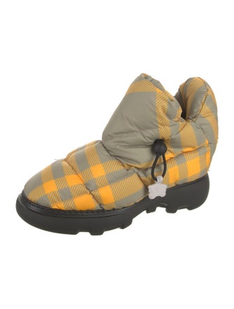 Burberry Plaid Print Boots