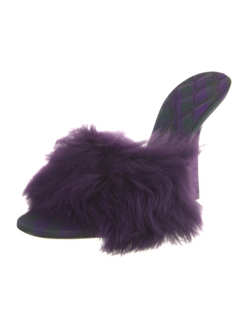 Burberry Fur Fur Trim Slides