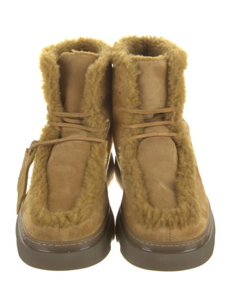 Burberry Suede Lace-Up Boots