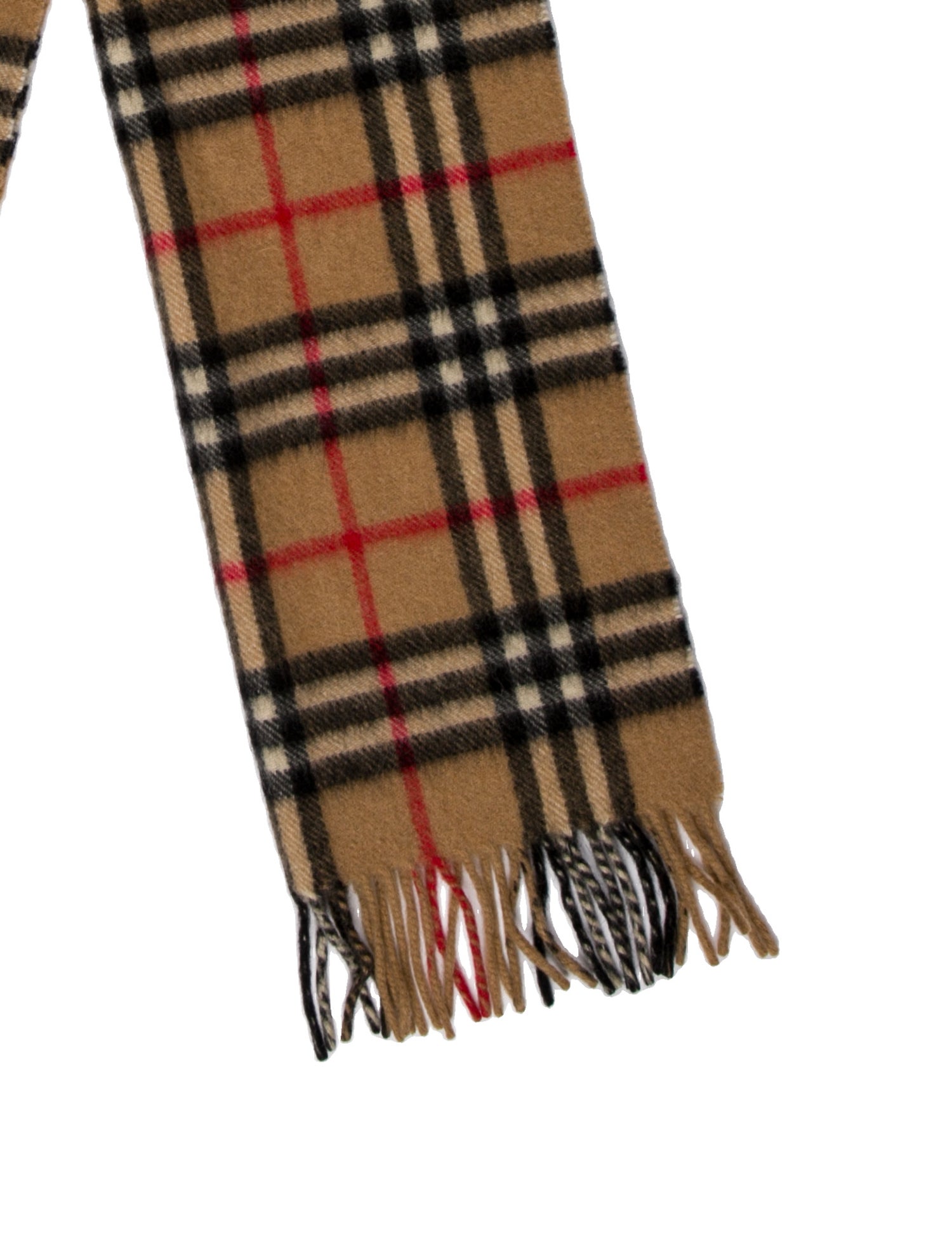 Burberry Cashmere Plaid Print Scarf