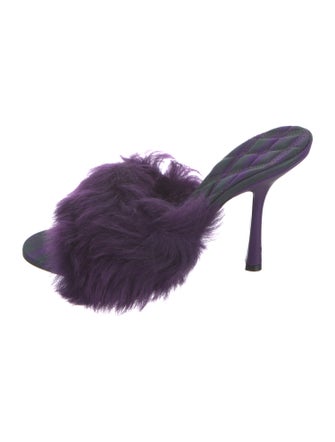 Burberry Faux Fur Slides
