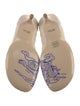 Burberry Leather Embroidered Accent Pumps