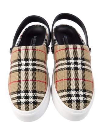 Burberry House Check Pattern Slingback Flats
