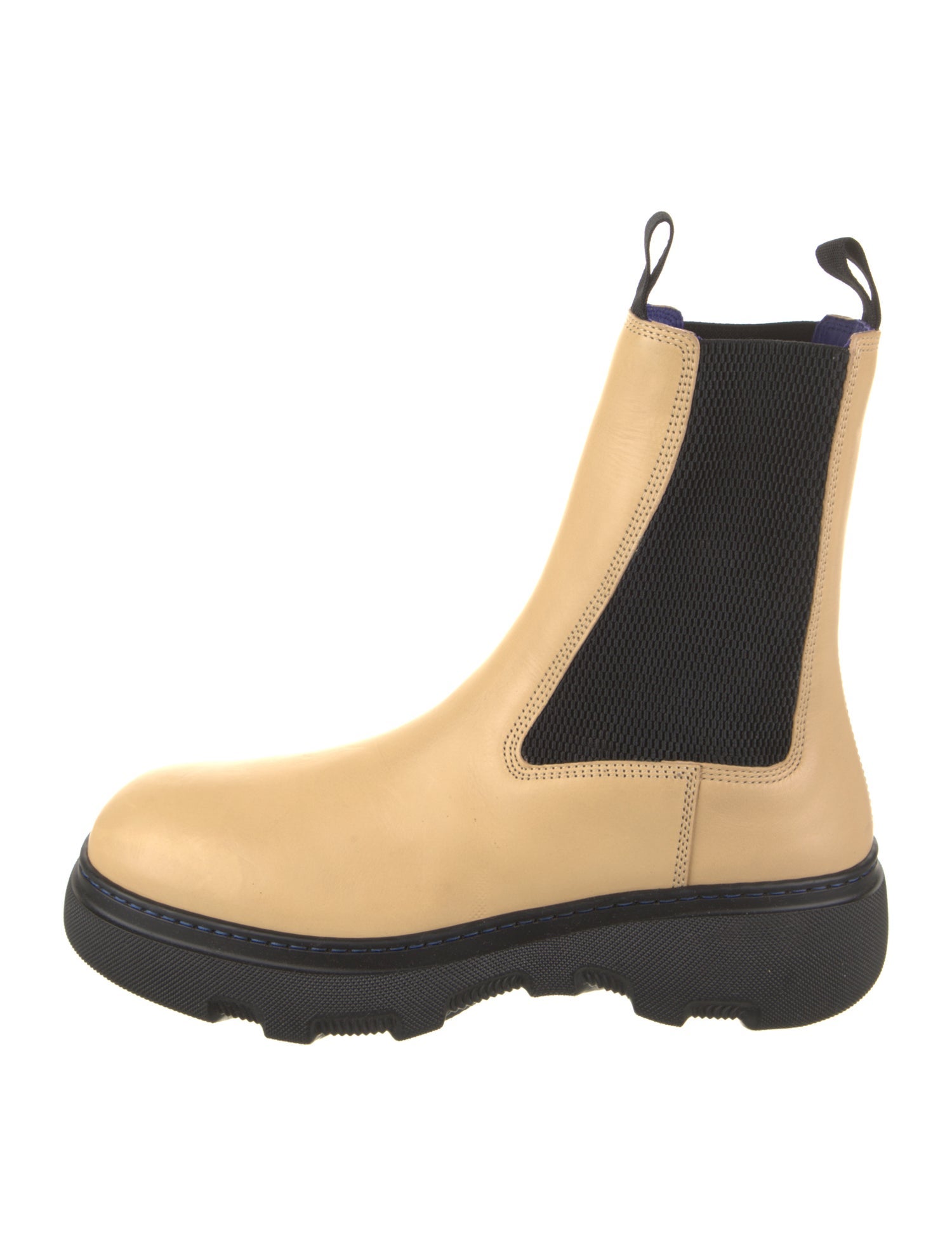 Burberry Leather Mesh Accents Chelsea Boots