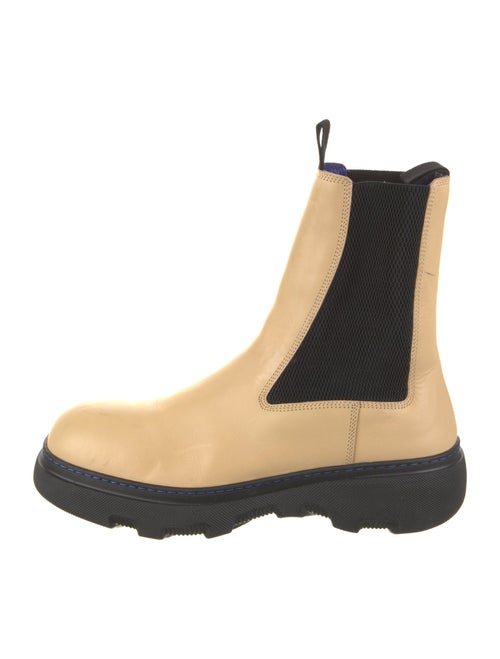 Burberry Leather Mesh Accents Chelsea Boots