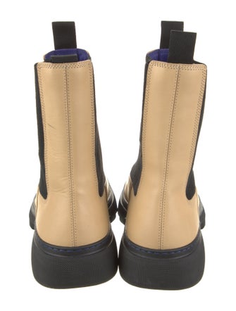 Burberry Leather Mesh Accents Chelsea Boots