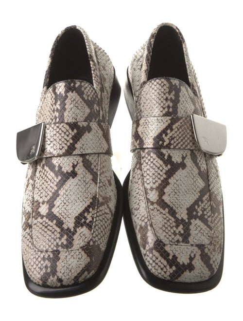 Burberry Leather Animal Print Loafers