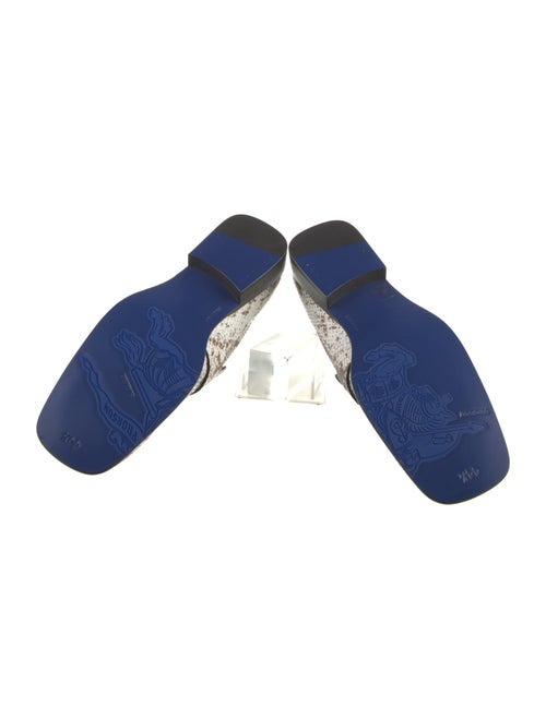 Burberry Leather Animal Print Loafers