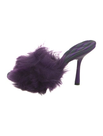 Burberry Faux Fur Slides