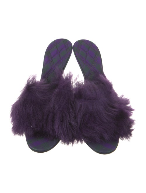 Burberry Faux Fur Slides