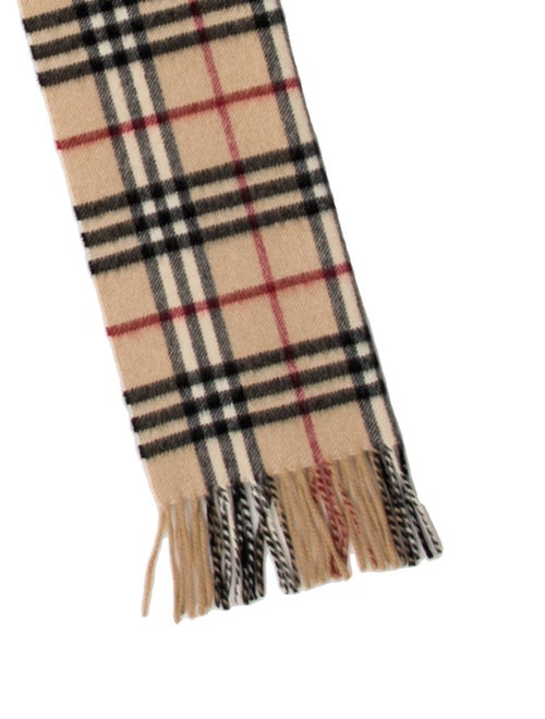 Burberry Cashmere Plaid Print Scarf