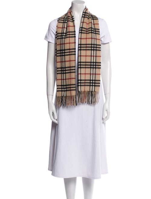 Burberry Cashmere Plaid Print Scarf